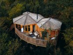treehouse from above treehouse from above